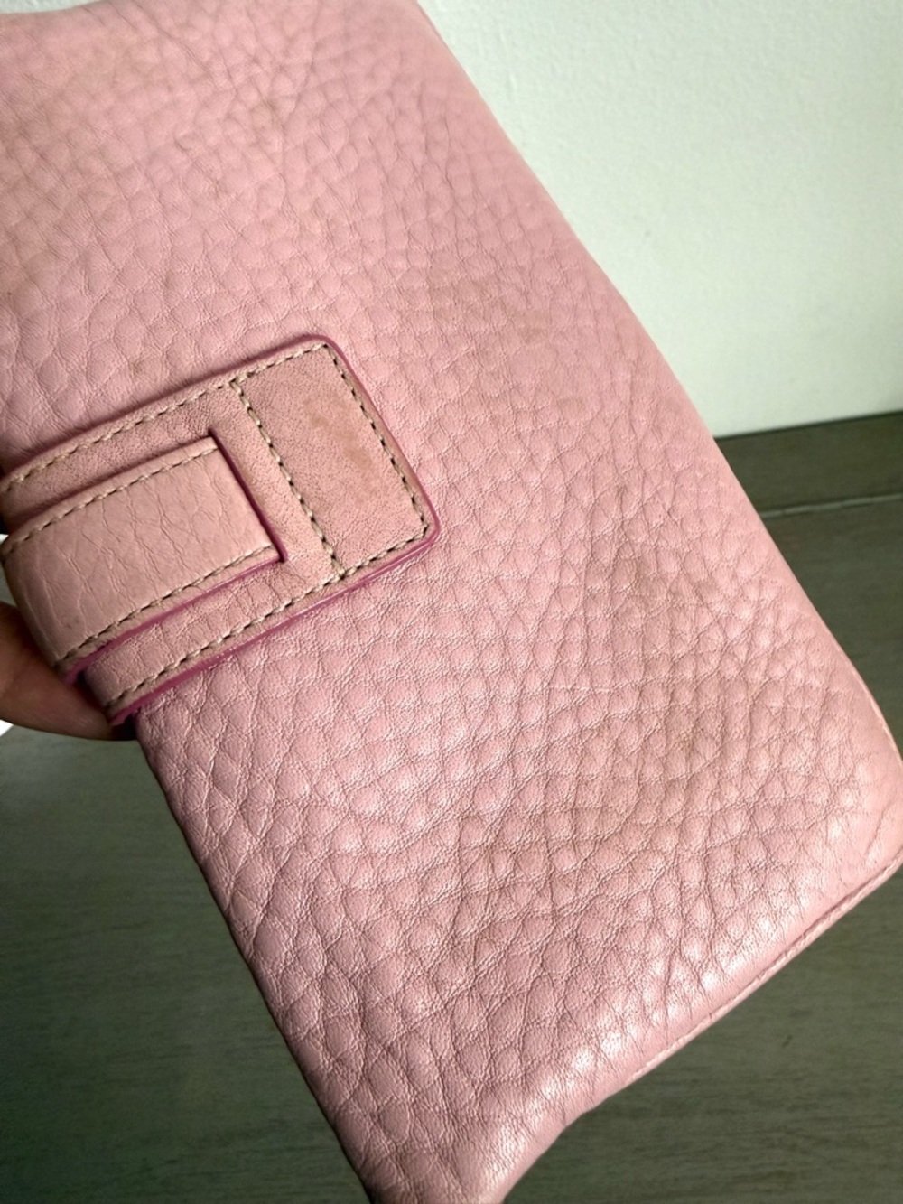 Vintage Y2K Coach Hamptons Soho Blush Pink Pebbled Calfskin Leather Wristlet - Picture 5 of 8